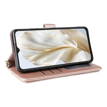 For Blackview Wave 8C Wallet Case with Shoulder Strap Leather Phone Cover