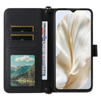 For Blackview Wave 8C Wallet Case with Shoulder Strap Leather Phone Cover