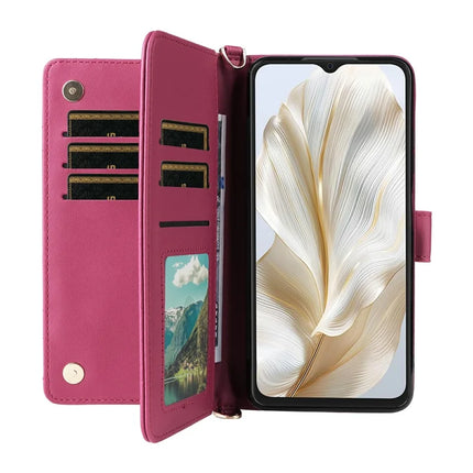 For Blackview Wave 8C Wallet Case with Shoulder Strap Leather Phone Cover