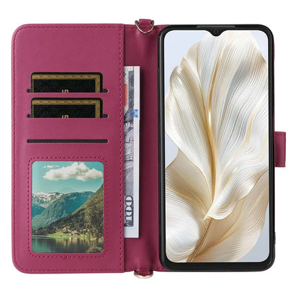 For Blackview Wave 8C Wallet Case with Shoulder Strap Leather Phone Cover