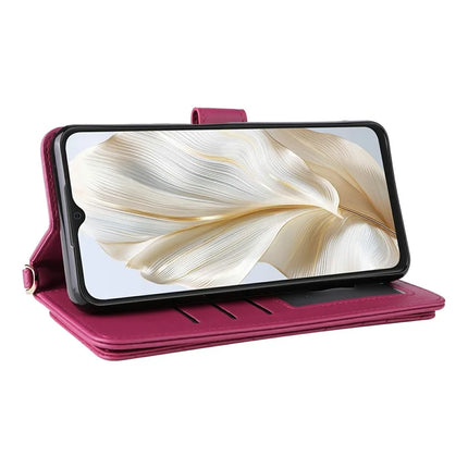 For Blackview Wave 8C Wallet Case with Shoulder Strap Leather Phone Cover