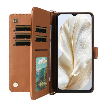 For Blackview Wave 8C Wallet Case with Shoulder Strap Leather Phone Cover