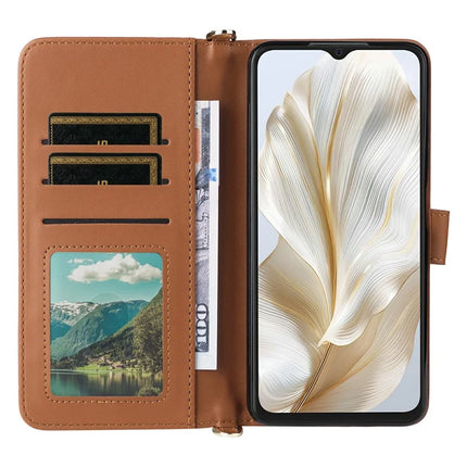 For Blackview Wave 8C Wallet Case with Shoulder Strap Leather Phone Cover