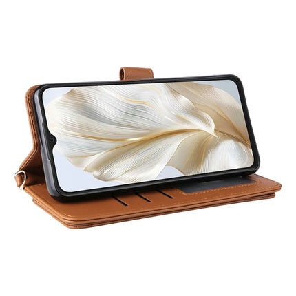 For Blackview Wave 8C Wallet Case with Shoulder Strap Leather Phone Cover