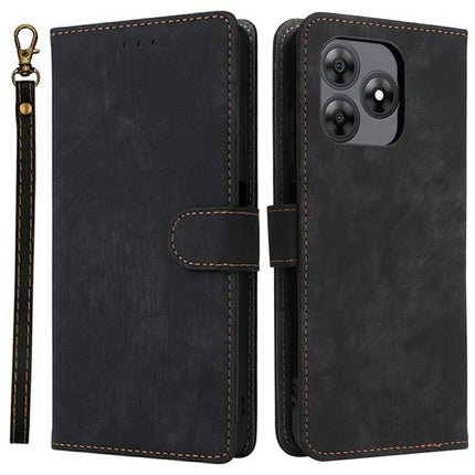 For Blackview Wave 8C Wallet Case RFID Blocking PU Leather Cover Stand View - Black