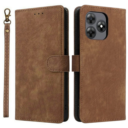 For Blackview Wave 8C Wallet Case RFID Blocking PU Leather Cover Stand View - Brown