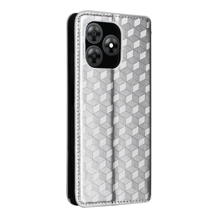 For Blackview Wave 8C Wallet Case Rhombus Imprinted Leather Phone Cover