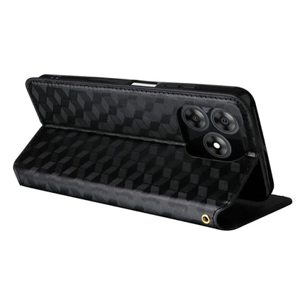 For Blackview Wave 8C Wallet Case Rhombus Imprinted Leather Phone Cover