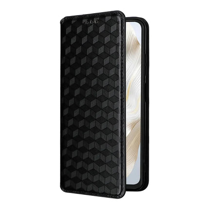 For Blackview Wave 8C Wallet Case Rhombus Imprinted Leather Phone Cover