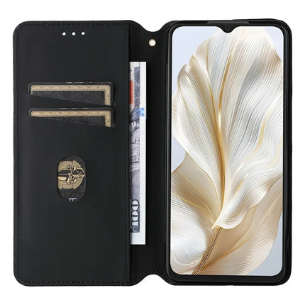 For Blackview Wave 8C Wallet Case Rhombus Imprinted Leather Phone Cover
