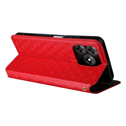 For Blackview Wave 8C Wallet Case Rhombus Imprinted Leather Phone Cover