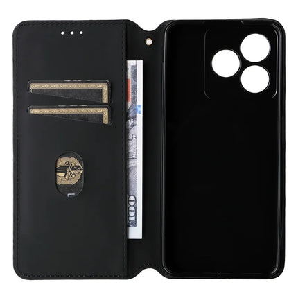 For Blackview Wave 8C Wallet Case Rhombus Imprinted Leather Phone Cover