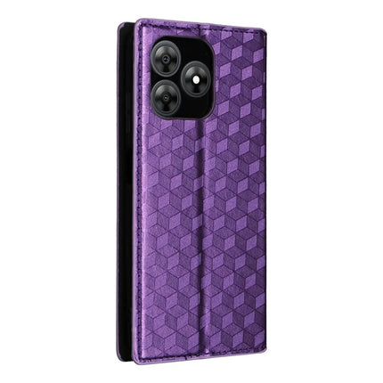For Blackview Wave 8C Wallet Case Rhombus Imprinted Leather Phone Cover