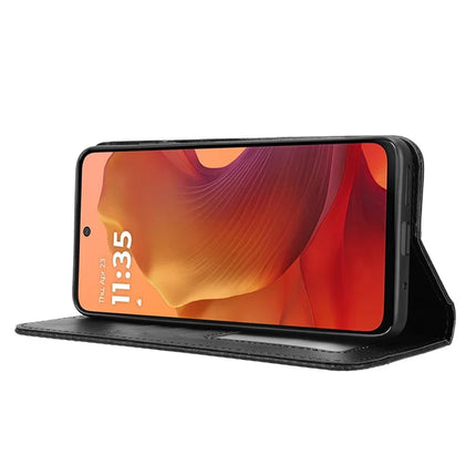 For Motorola Moto G15 4G / G15 Power 4G Leather Case Wallet Stand Retro Texture Phone Cover