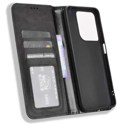 For Motorola Moto G15 4G / G15 Power 4G Leather Case Wallet Stand Retro Texture Phone Cover