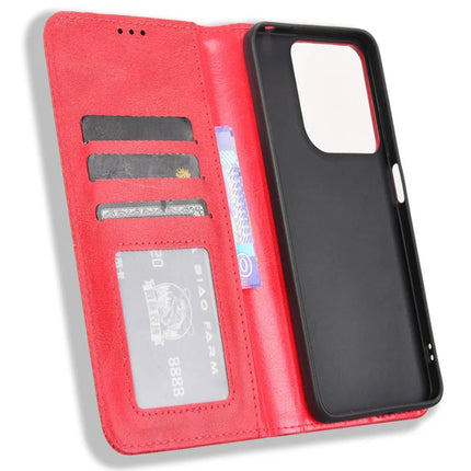 For Motorola Moto G15 4G / G15 Power 4G Leather Case Wallet Stand Retro Texture Phone Cover