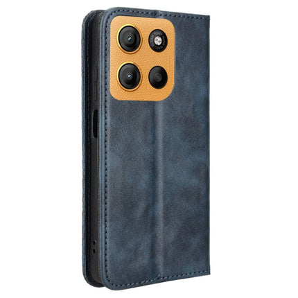 For Motorola Moto G15 4G / G15 Power 4G Leather Case Wallet Stand Retro Texture Phone Cover