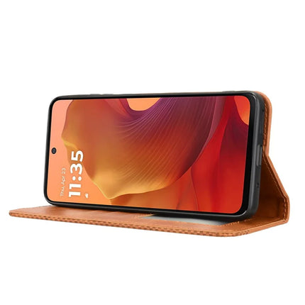 For Motorola Moto G15 4G / G15 Power 4G Leather Case Wallet Stand Retro Texture Phone Cover