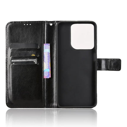 For Motorola Moto G15 4G / G15 Power 4G Case Crazy Horse Texture PU Leather Phone Wallet Cover