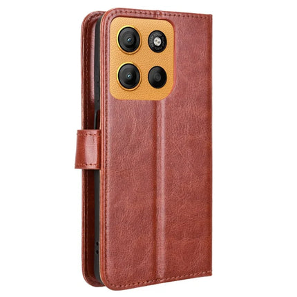 For Motorola Moto G15 4G / G15 Power 4G Case Crazy Horse Texture PU Leather Phone Wallet Cover