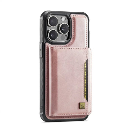 For iPhone 13 Pro Max 6.7 inch Case AUTSPACE A13 Vintage Leather Back Cover with Magnetic Detachable Card Bag