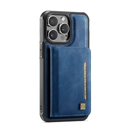 For iPhone 13 Pro Max 6.7 inch Case AUTSPACE A13 Vintage Leather Back Cover with Magnetic Detachable Card Bag