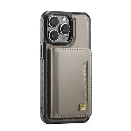 For iPhone 13 Pro Max 6.7 inch Case AUTSPACE A13 Vintage Leather Back Cover with Magnetic Detachable Card Bag