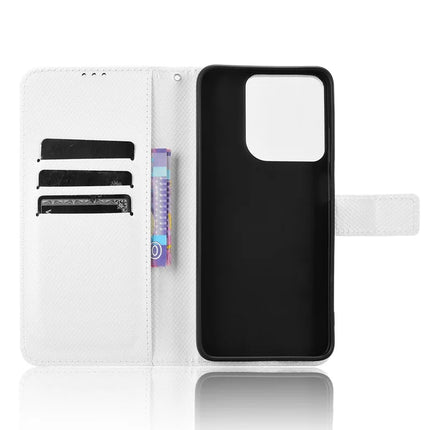For Motorola Moto G15 4G / G15 Power 4G Case PU Leather Diamond Texture Wallet Phone Cover