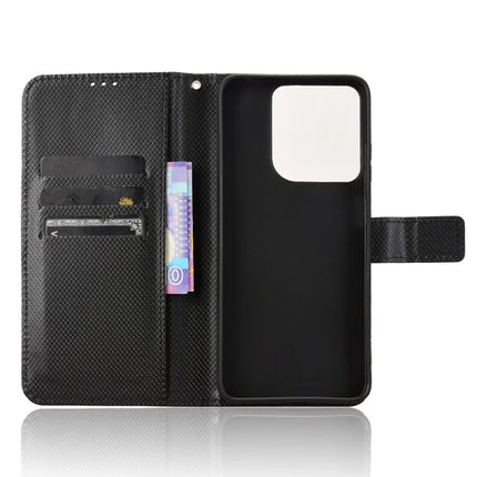 For Motorola Moto G15 4G / G15 Power 4G Case PU Leather Diamond Texture Wallet Phone Cover