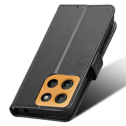 For Motorola Moto G15 4G / G15 Power 4G Case PU Leather Diamond Texture Wallet Phone Cover