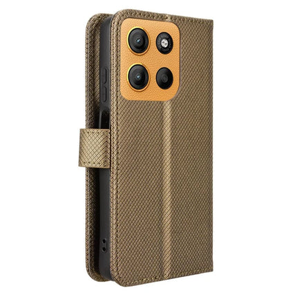 For Motorola Moto G15 4G / G15 Power 4G Case PU Leather Diamond Texture Wallet Phone Cover