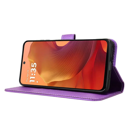 For Motorola Moto G15 4G / G15 Power 4G Case PU Leather Diamond Texture Wallet Phone Cover