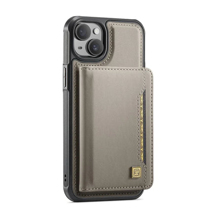 For iPhone 13 6.1 inch Case AUTSPACE A13 Vintage Leather Back Cover with Magnetic Detachable Card Bag