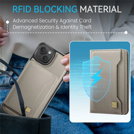 For iPhone 13 6.1 inch Case AUTSPACE A13 Vintage Leather Back Cover with Magnetic Detachable Card Bag