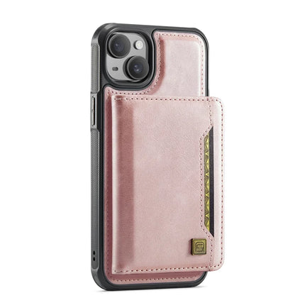 For iPhone 13 6.1 inch Case AUTSPACE A13 Vintage Leather Back Cover with Magnetic Detachable Card Bag