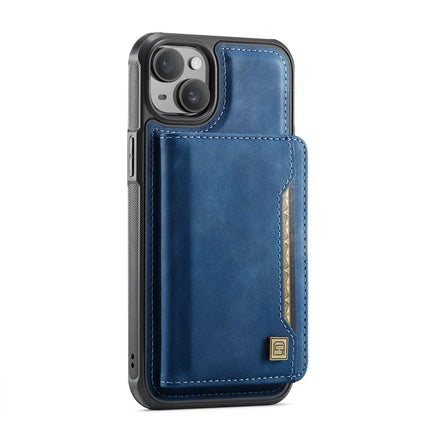For iPhone 14 Case AUTSPACE A13 Vintage Leather Back Cover with Magnetic Detachable Card Bag
