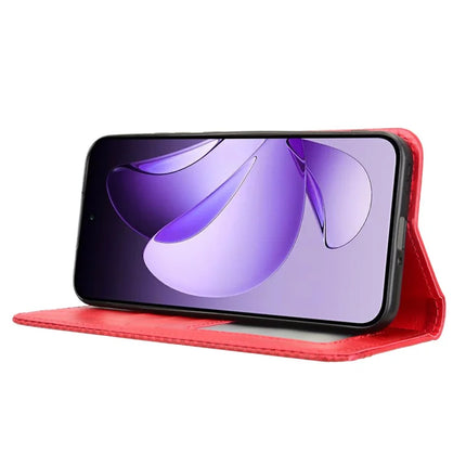 For Oppo Reno13 5G (Global) Leather Case Wallet Stand Retro Texture Phone Cover