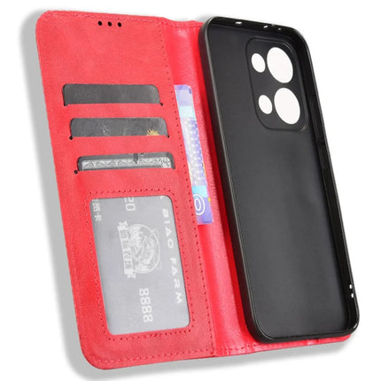 For Oppo Reno13 5G (Global) Leather Case Wallet Stand Retro Texture Phone Cover