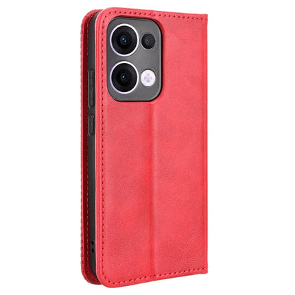 For Oppo Reno13 5G (Global) Leather Case Wallet Stand Retro Texture Phone Cover
