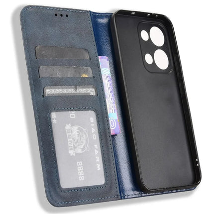 For Oppo Reno13 5G (Global) Leather Case Wallet Stand Retro Texture Phone Cover