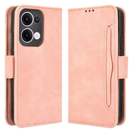 For Oppo Reno13 5G (Global) Leather Case Phone Wallet Cover with Multiple Card Slots - Pink