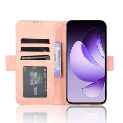 For Oppo Reno13 5G (Global) Leather Case Phone Wallet Cover with Multiple Card Slots
