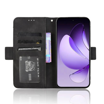For Oppo Reno13 5G (Global) Leather Case Phone Wallet Cover with Multiple Card Slots