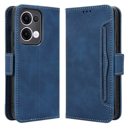 For Oppo Reno13 5G (Global) Leather Case Phone Wallet Cover with Multiple Card Slots - Blue