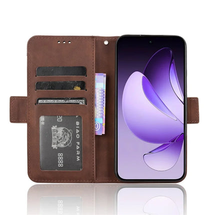 For Oppo Reno13 5G (Global) Leather Case Phone Wallet Cover with Multiple Card Slots