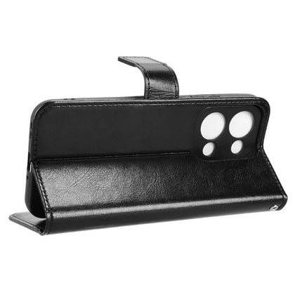 For Oppo Reno13 5G (Global) Case Crazy Horse Texture PU Leather Phone Wallet Cover