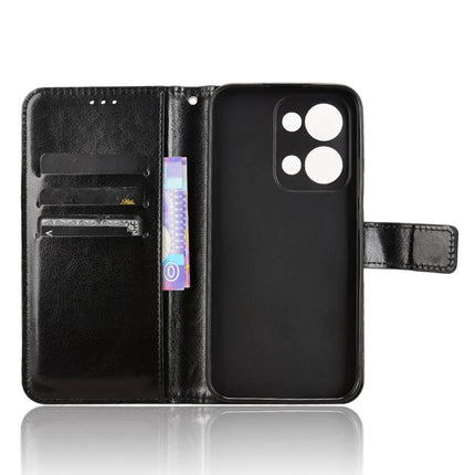 For Oppo Reno13 5G (Global) Case Crazy Horse Texture PU Leather Phone Wallet Cover