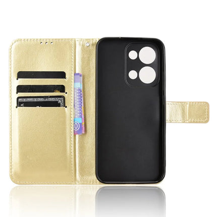 For Oppo Reno13 5G (Global) Case Crazy Horse Texture PU Leather Phone Wallet Cover
