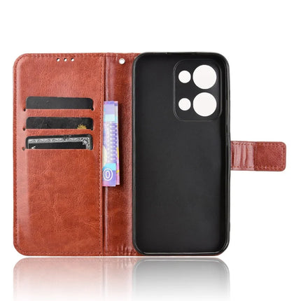 For Oppo Reno13 5G (Global) Case Crazy Horse Texture PU Leather Phone Wallet Cover