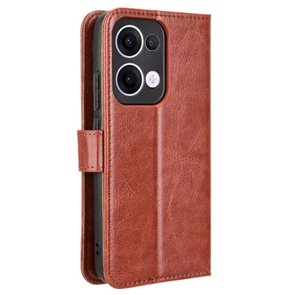For Oppo Reno13 5G (Global) Case Crazy Horse Texture PU Leather Phone Wallet Cover
